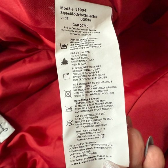 Joseph Ribkoff Red Crinkle Satin Blazer Size XS S Evening Holiday Festive Dressy - Picture 4 of 13